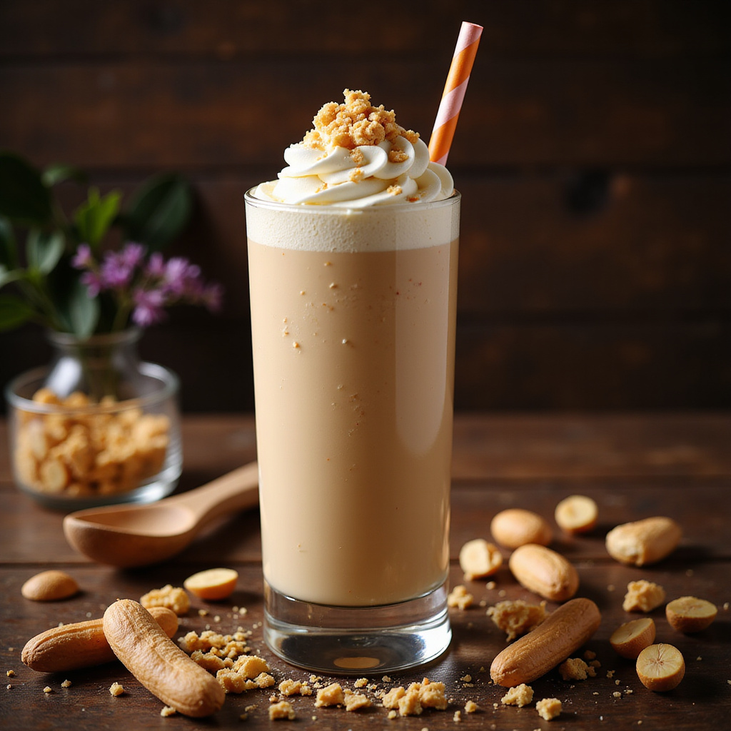 Foto da receita Receita de Milkshake de Paçoca e Leite Moça