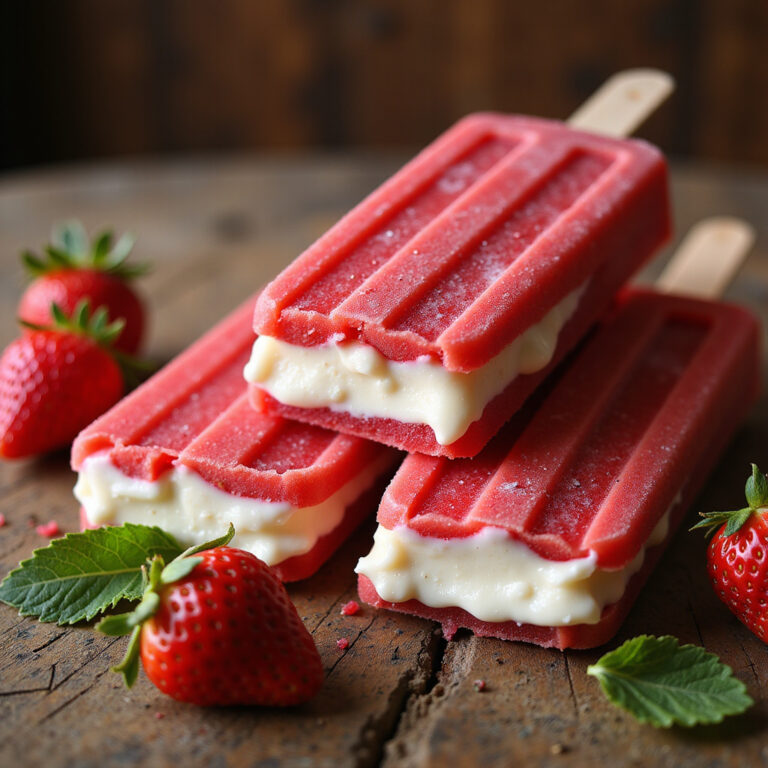 Paleta Mexicana de Morango com Leite Condensado: Refresque seu Verão!