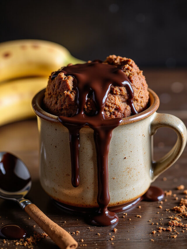 Bolo de Caneca de Banana com Chocolate: Rápido e Delicioso