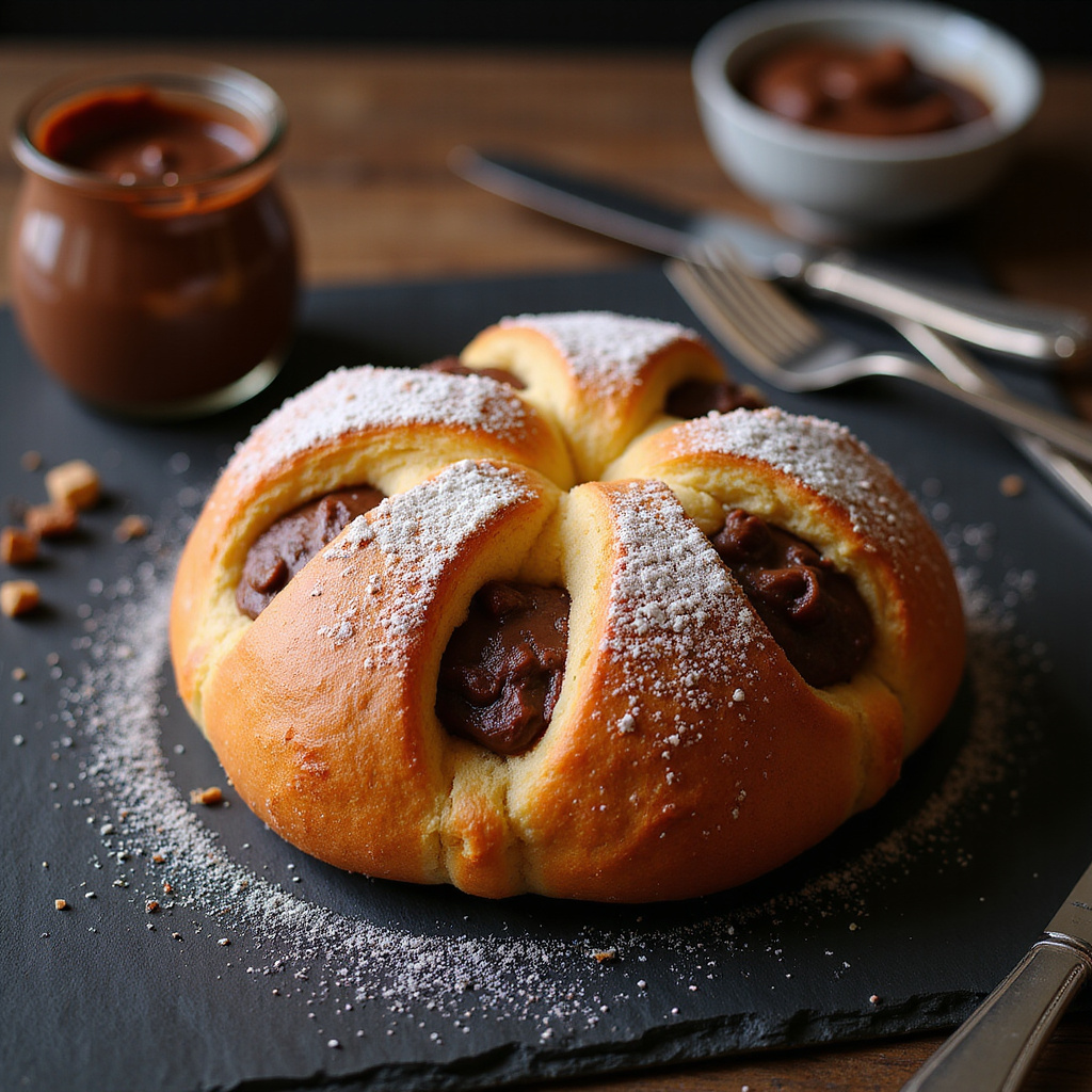 Foto da receita Pão Estrela de Nutella: Uma Obra de Arte Comestível