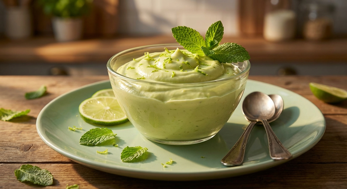 Foto da receita Mousse de Abacate com Limão: Receita Cremosa e Refrescante