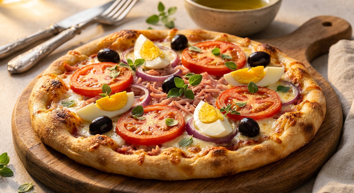 Foto da receita Receita de Pizza Portuguesa Caseira