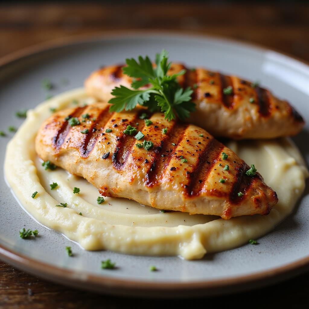 Foto da receita Frango Grelhado com Purê Cremoso de Batatas