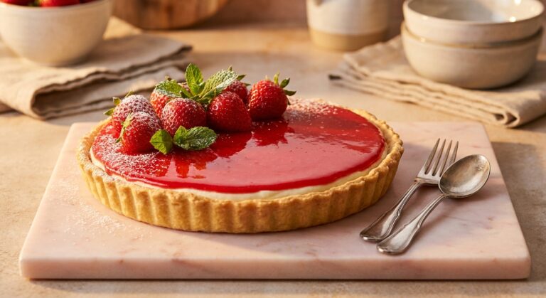 Torta Espelhada de Morango