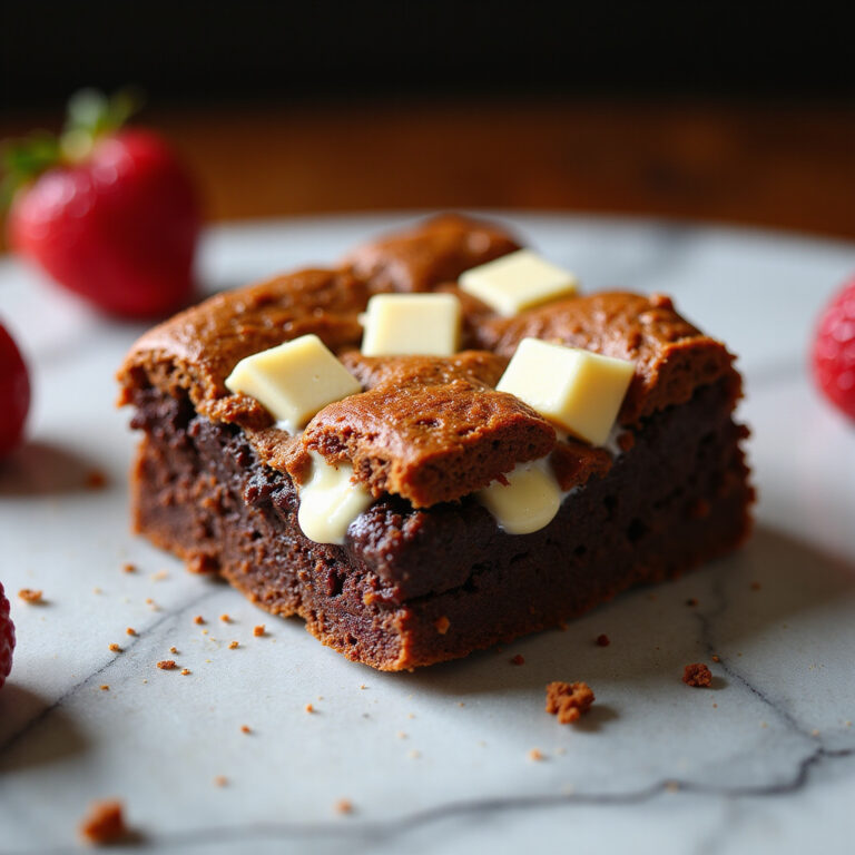 Brownie de Chocolate Branco Simples e Irresistível