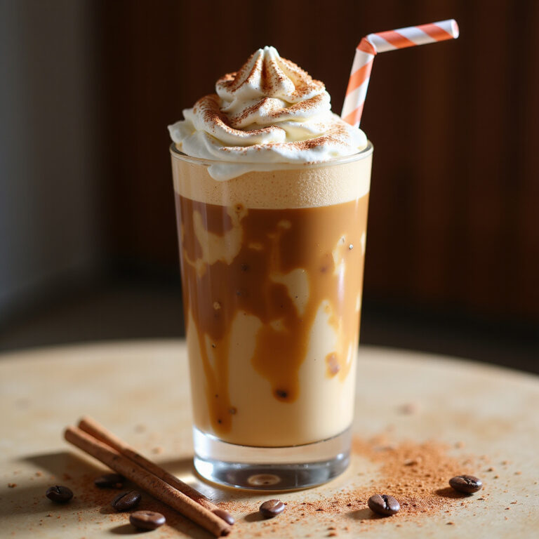 O café gelado cremoso que parece do Starbucks